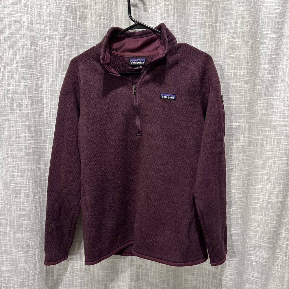 Patagonia Better Sweater 1/4 Zip Pullover Jacket Heathered Purple Women’s L